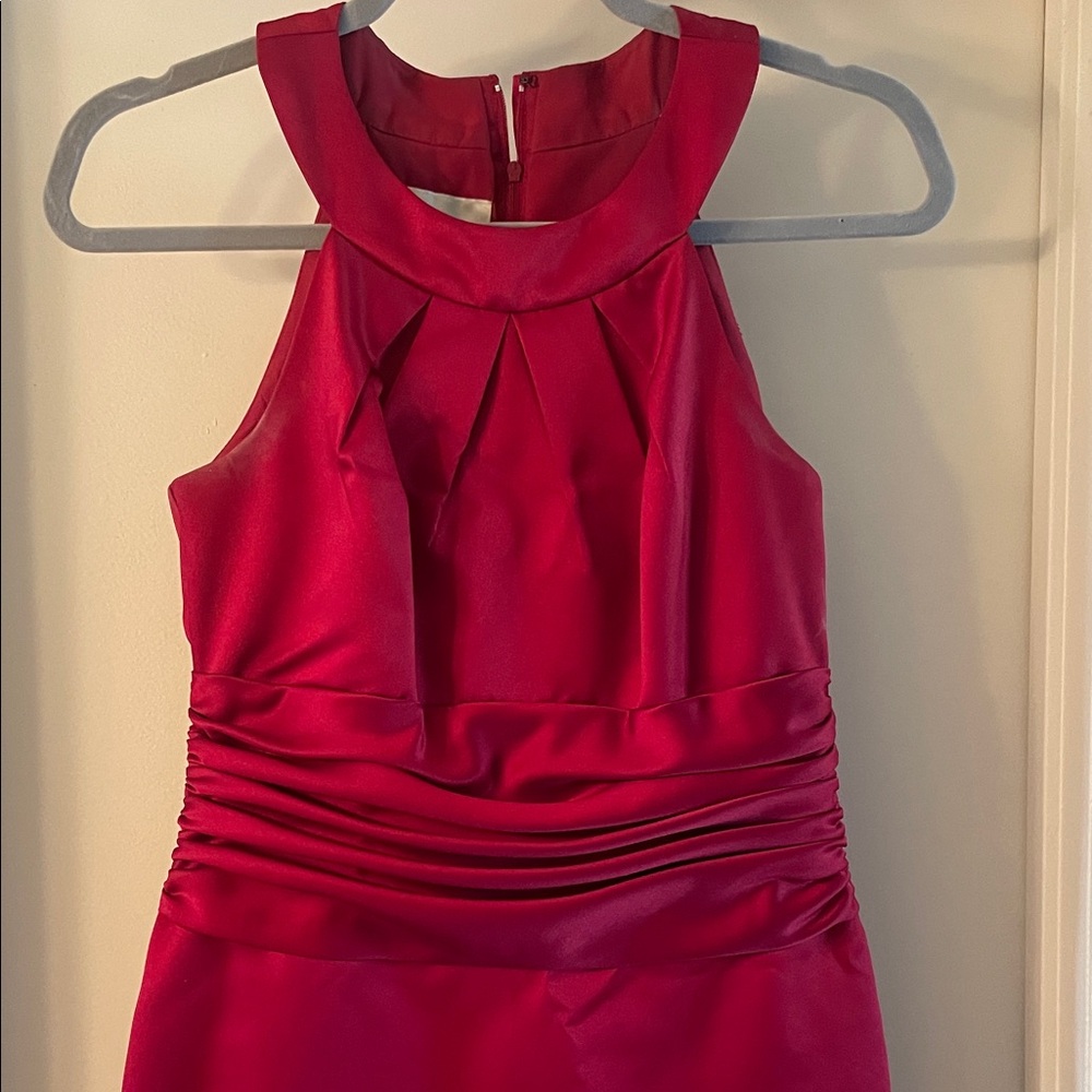 David's Bridal Red Prom Dress